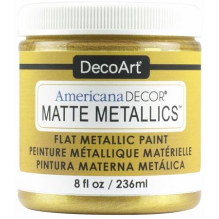 DECO ART 8 oz Matte Metallic Craft Paint - Gold DE570368